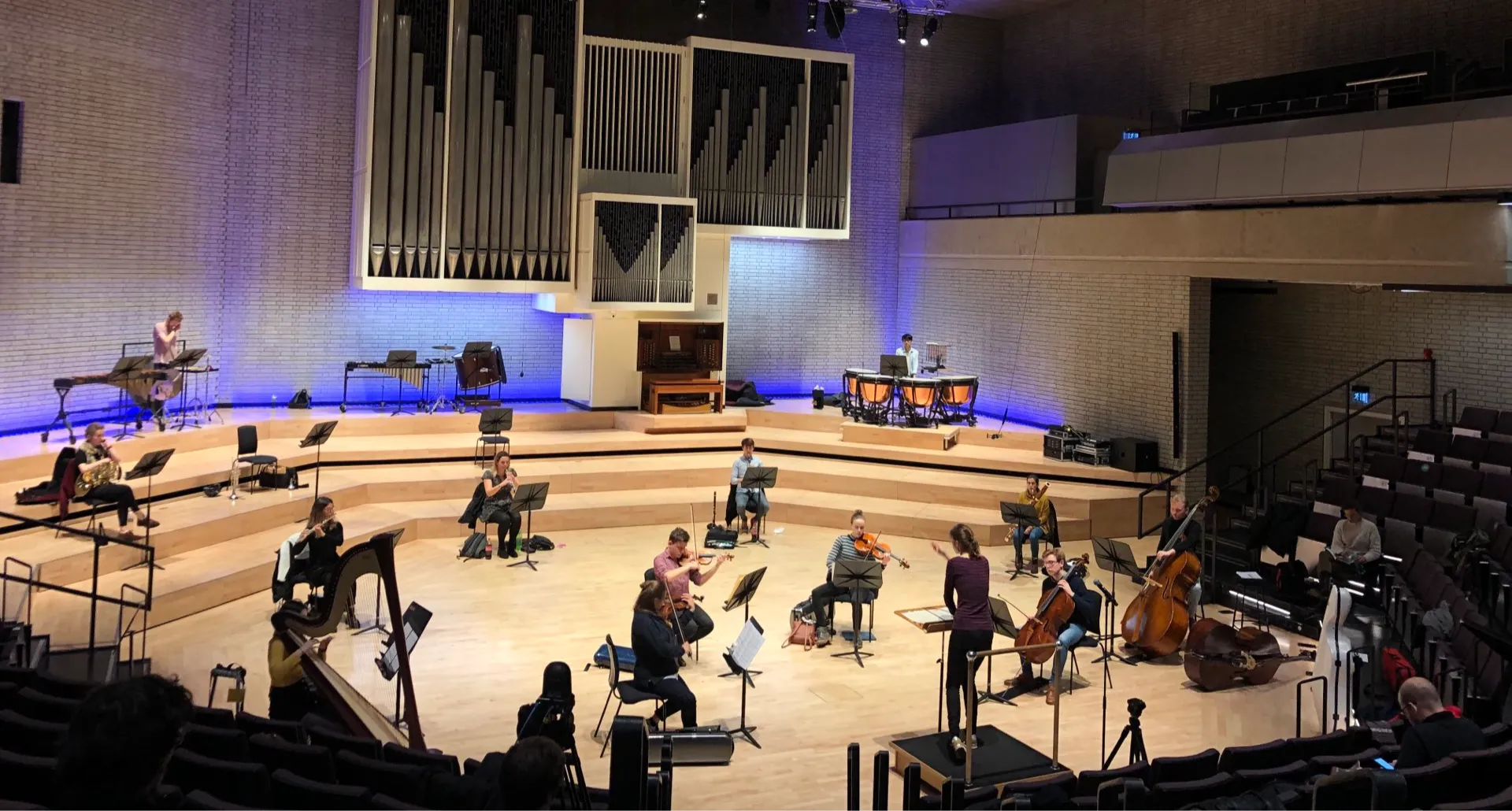Socially distanced performance with RNCM Sinfonietta